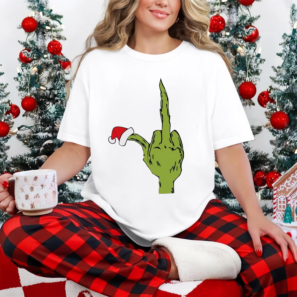 Dámské ležérní tištěné tričko s kulatým výstřihem, svetr s krátkým rukávem