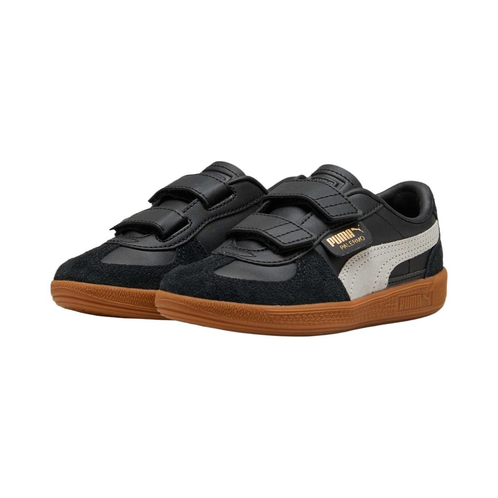 Puma Palermo Elevata Leather Little Kid Black Feather Grey Gum Kids Sneakers 402003-03