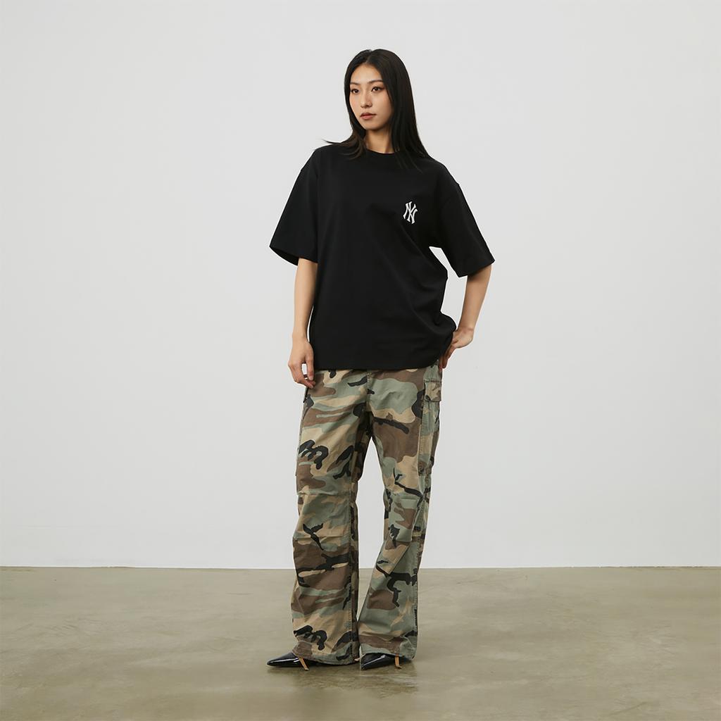 New MLB New York Yankees MONOGRAM Collection SS24 T Shirt Unisex Black 3ATSM0343-50BKS