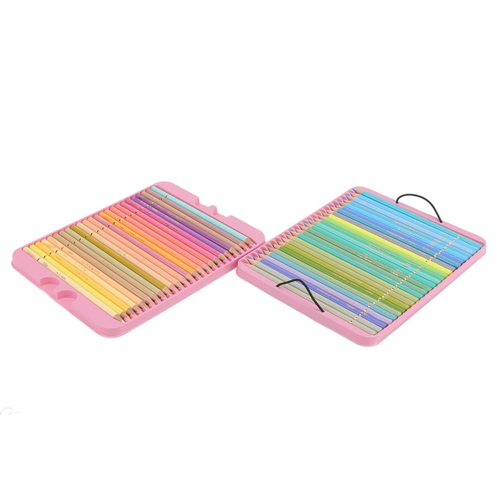 Lápis de Cor 50 Cores Material Chopo Conjunto de Lápis de Esboço Portátil para Escrever Desenhar Colorir Fazer