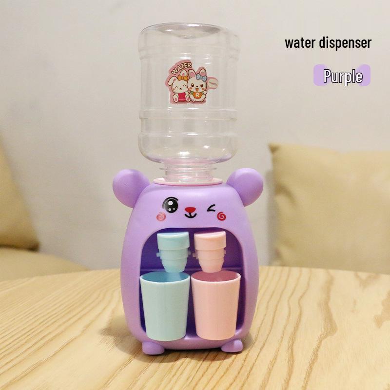 Children's Cartoon Mini Water Dispenser Toy with Dual Outlets for Juice and Beverages - Fun Simulation Machine