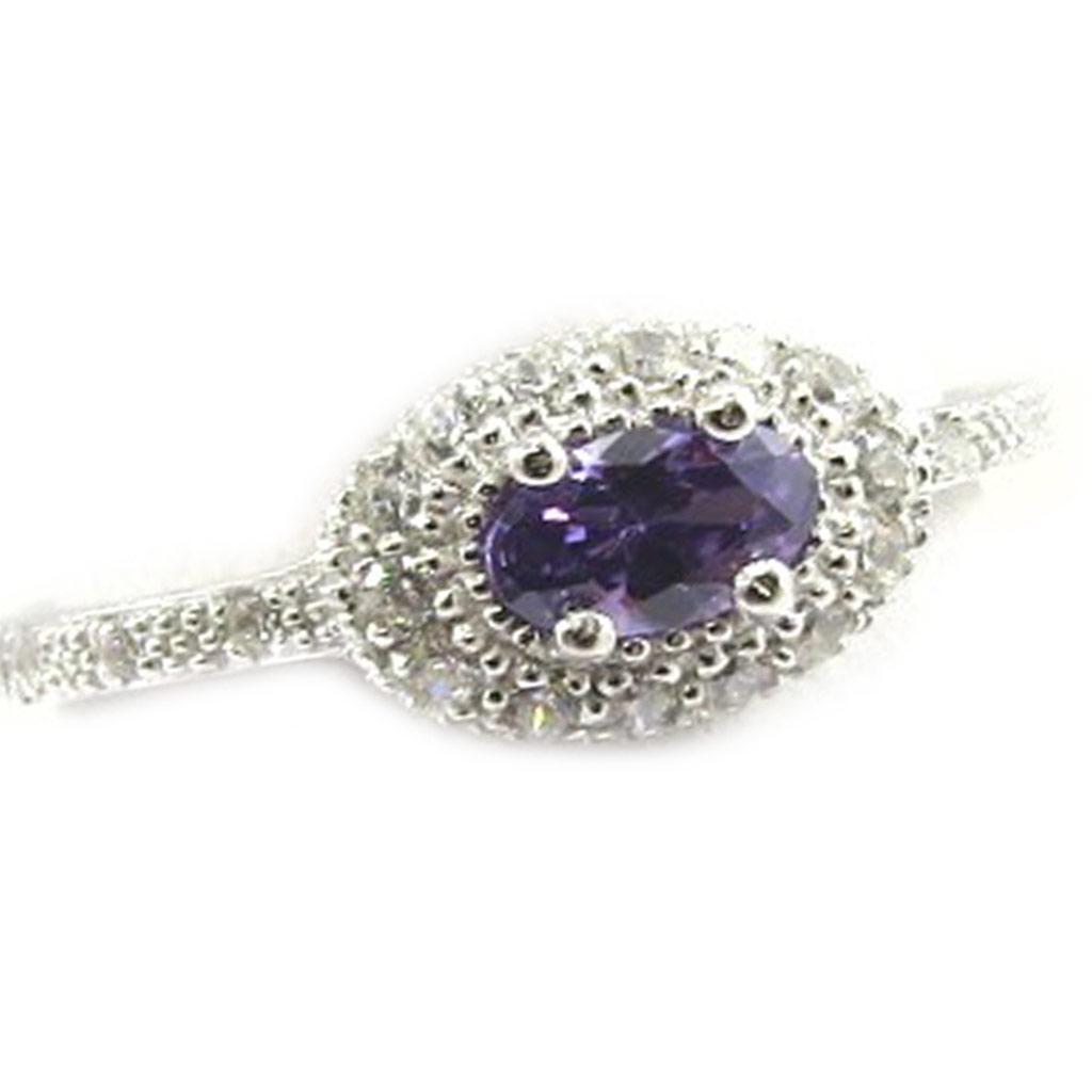 Amethyst 'Scarlett' Silver Ring