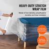 SucceBuy 1/2/3/4 Packs Stretch Film 15 In Clear Shrink Film Roll Stretch Wrap with Handles for Pallet Wrapping Shipping Moving