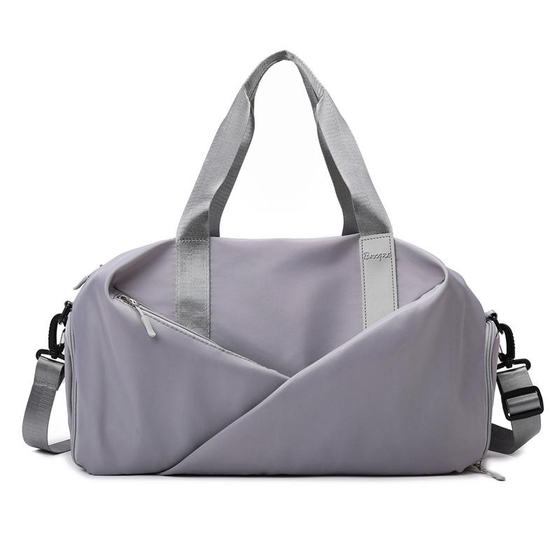 Women's Sports Gym Bag with Shoe Compartment, Wet/Dry Separation, Water-Repellent Oxford Cloth, Ideal for Yoga, Swimming, and Travel.