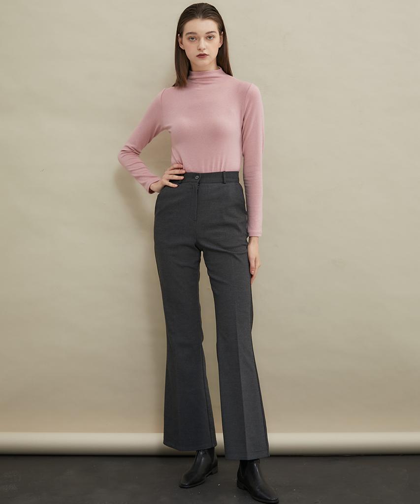 MANAVIS7 Abc Bootcut Slacks [Charcoal]