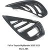 Car Accessories Fit For Toyota Highlander 2020-2023 2024 2025 Exterior Front Fog Lamp Cover Trim Light Panel (Black) ABS 2 PCS