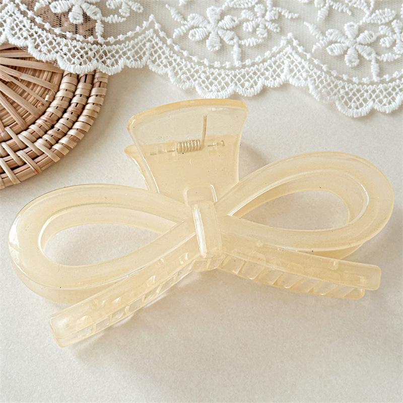 

2025 Милый Желейный Цветной Бант Заколка для Волос Сладкий Пластиковый Зажим для Волос в Виде Акулы Шпильки для Волос для Женщин Заколки Зажим для Волос Корейские Аксессуары для Волос жёлтый