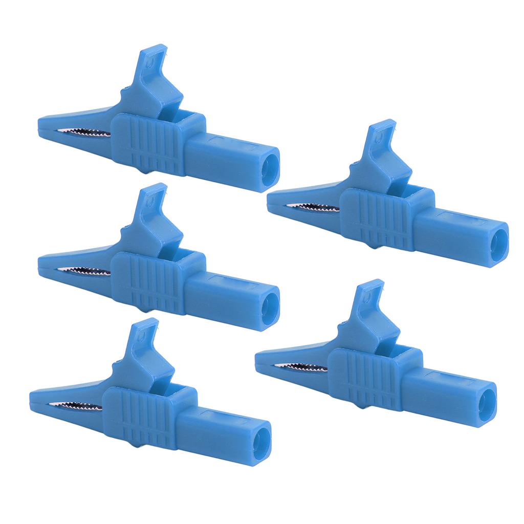 5pcs J.60039 Safety Test Clips Multifunction Safety Type Test Clamp with 4mm Socket for Electronic InstrumentsBlue