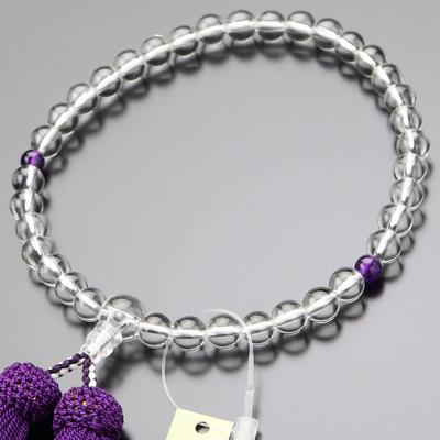 Prayer Beads for Women Approximately 7mm Genuine Crystal 2 Heaven Amethyst Pure Silk Tassel Prayer Beads Kyoto Prayer Beads Kyoto Amethyst February