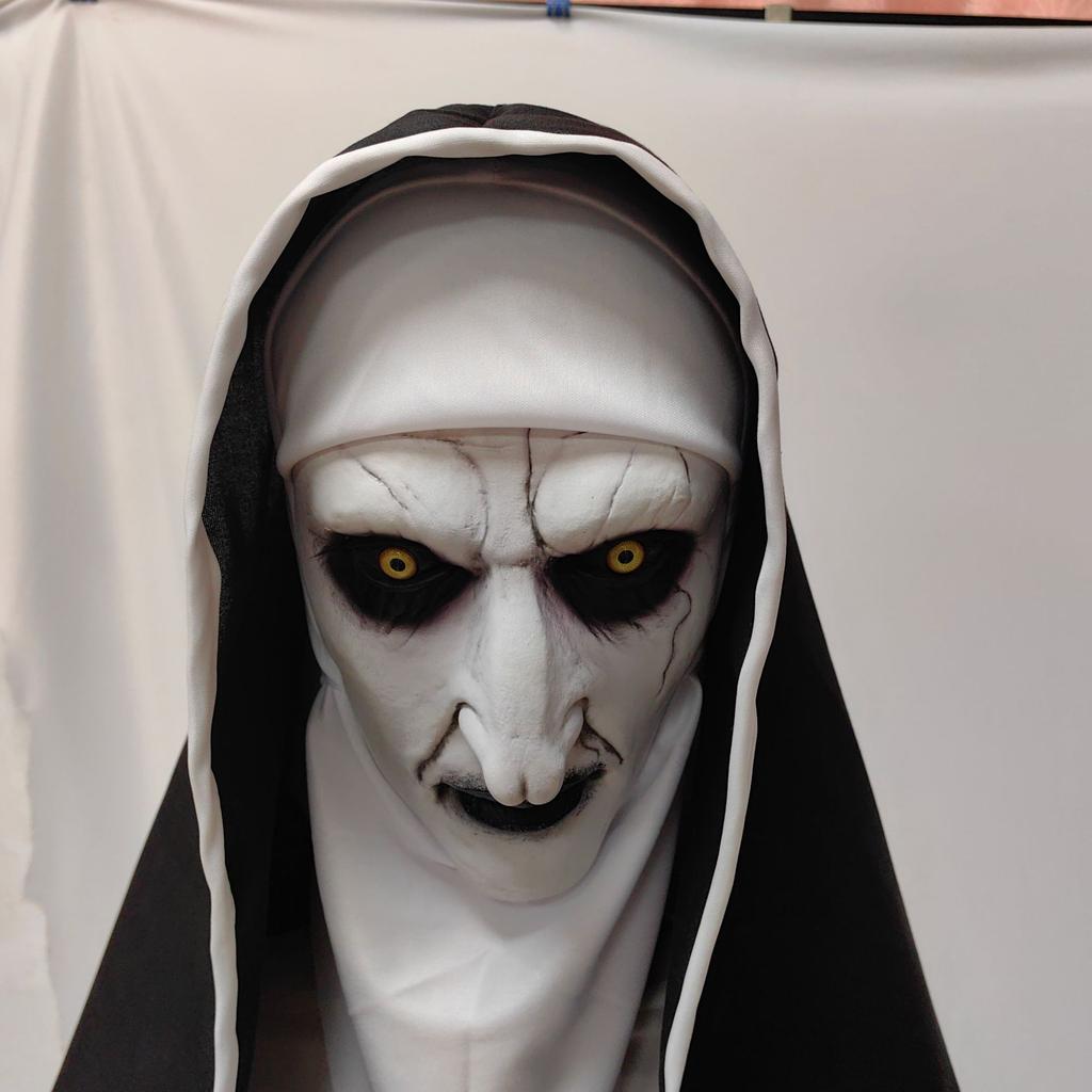 Halloween Horror Haunting2Nun Mask Masquerade Party Scary Props Horror Movie Headgear