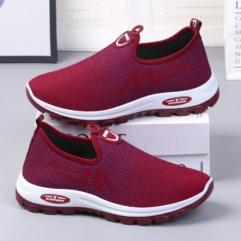 Walking Shoes Women's Autumn New Comfortable Cloth Shoes Women's One-pedal Gary Cloth Shoes
