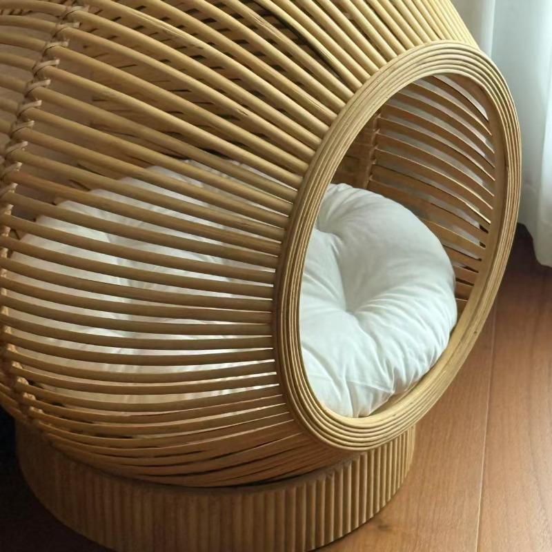 Cat's Nest Villa Nest Rattan Bamboo Four Seasons Universal Living Room Home Log Cat Bed