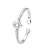 New Style Matching Open Adjustable Rings with Diverse Inlaid Diamonds for Couples
