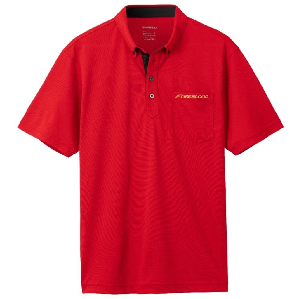 SHIMANO Limited Pro Polo Shirt Blood Red S SH-123W