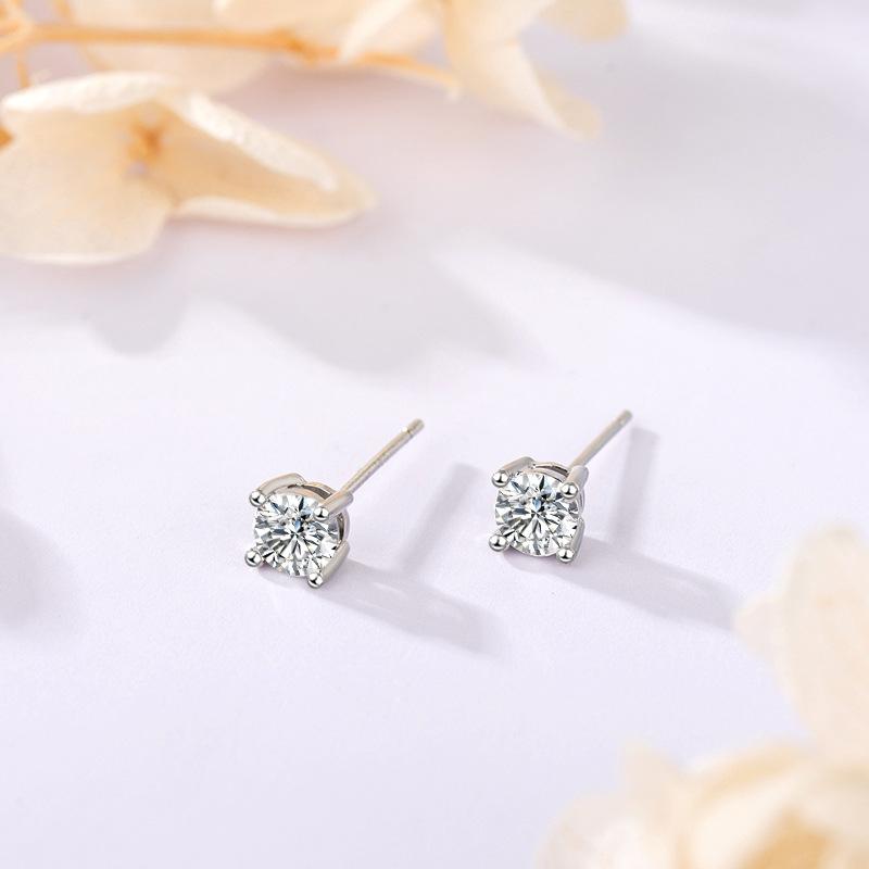 ANENJERY New Jewelry Set for Women Earrings/Necklace/Ring With Shiny White Cubic Zircon Bijoux Set