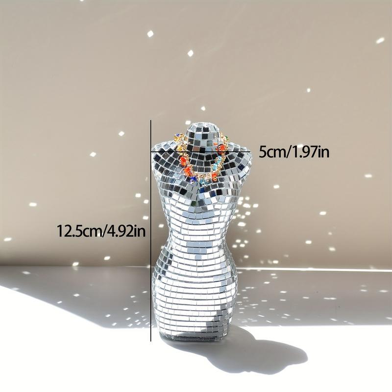 Disco Female Body Sculpture Women Body Model Mirrored Disco Decoration Reflective Decoration Desktop Ornament For Bedroom