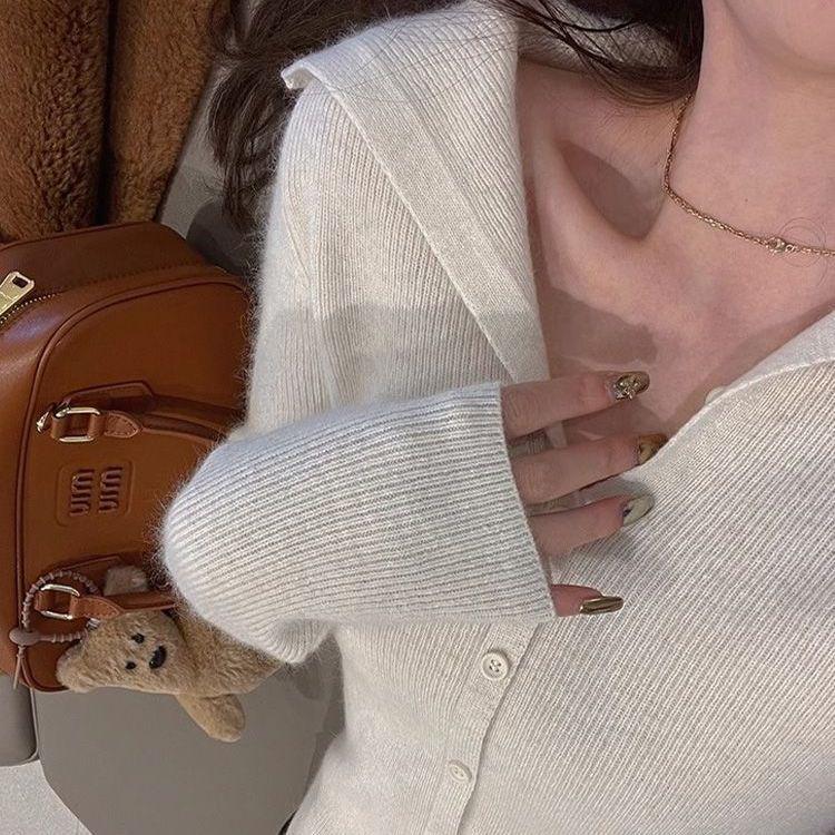 

Женский шикарный облегающий красный трикотажный свитер с V-образным вырезом - Новый осенне-зимний дизайн с длинными рукавами One Size белый