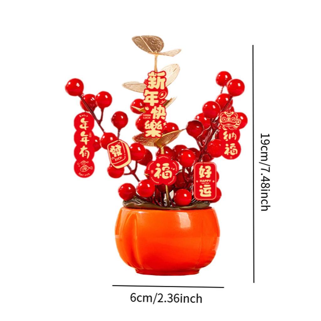 Chinese Lunar New Year Decoration Tabletop Ornament Artificial Flower Bouquet