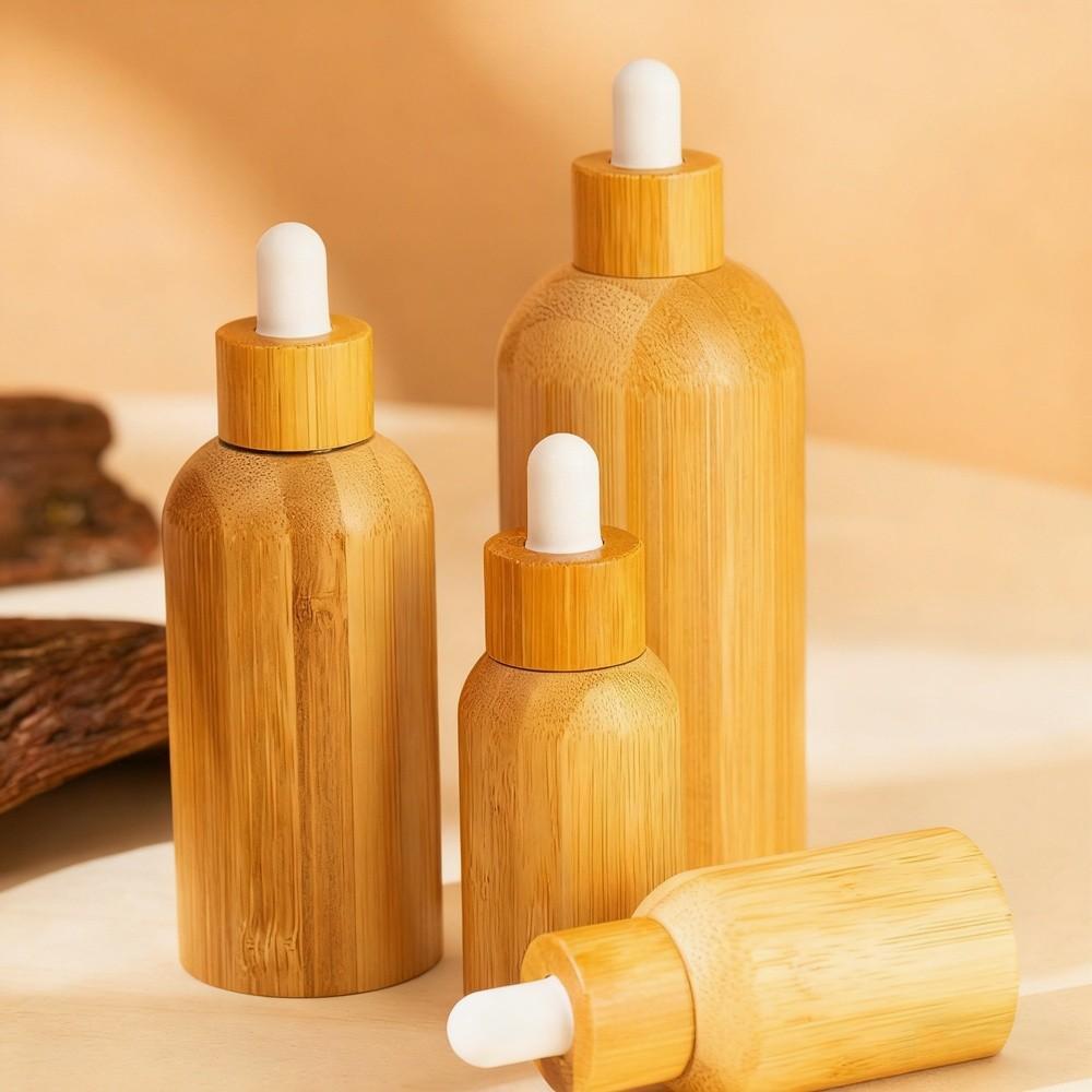Bamboo Bamboo Dropper Bottles 10ml-30ml Cosmetic Sample Container  Makeup Cosmetic