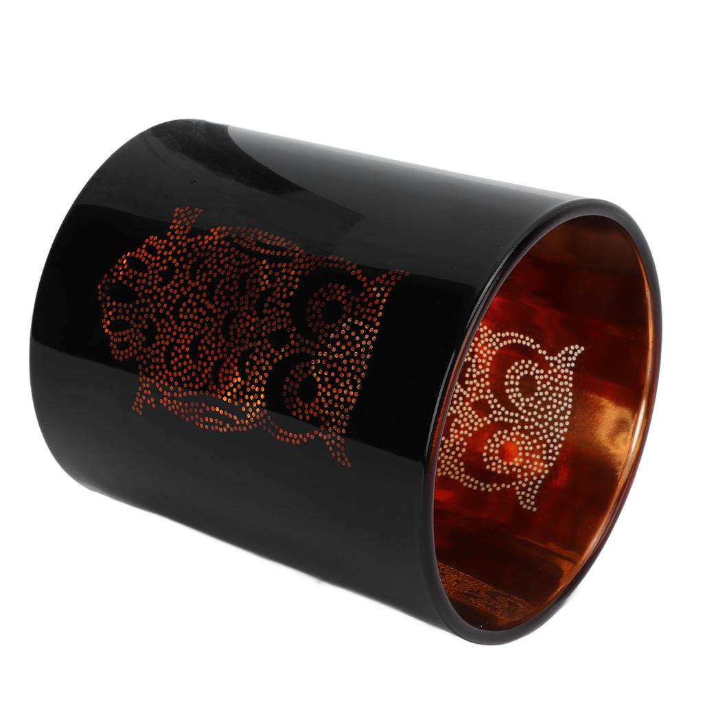 Glass Votive Candle Holder Night Owl Durable Odorless Black Glass Romantic Tealight Candle Holder