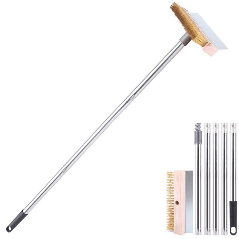 Pizza Oven Brush Pizza Stone Cleaning Tool with Robusts Brass Bristles Perfect for Enhancing Cooking Efficiency