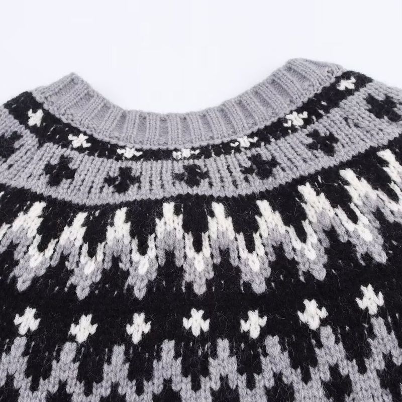 Za New Arrival Women's Clothing ZR Fashion Style Export Fashion All-Match Minimalist Casual Short Jacquard Knitting Cardigan