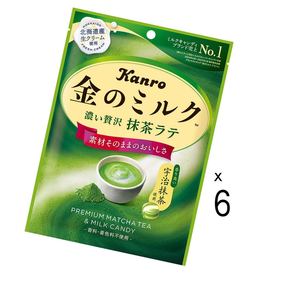 Kanro Gold Milk Candy Matcha Latte 61g x 6 Pieces