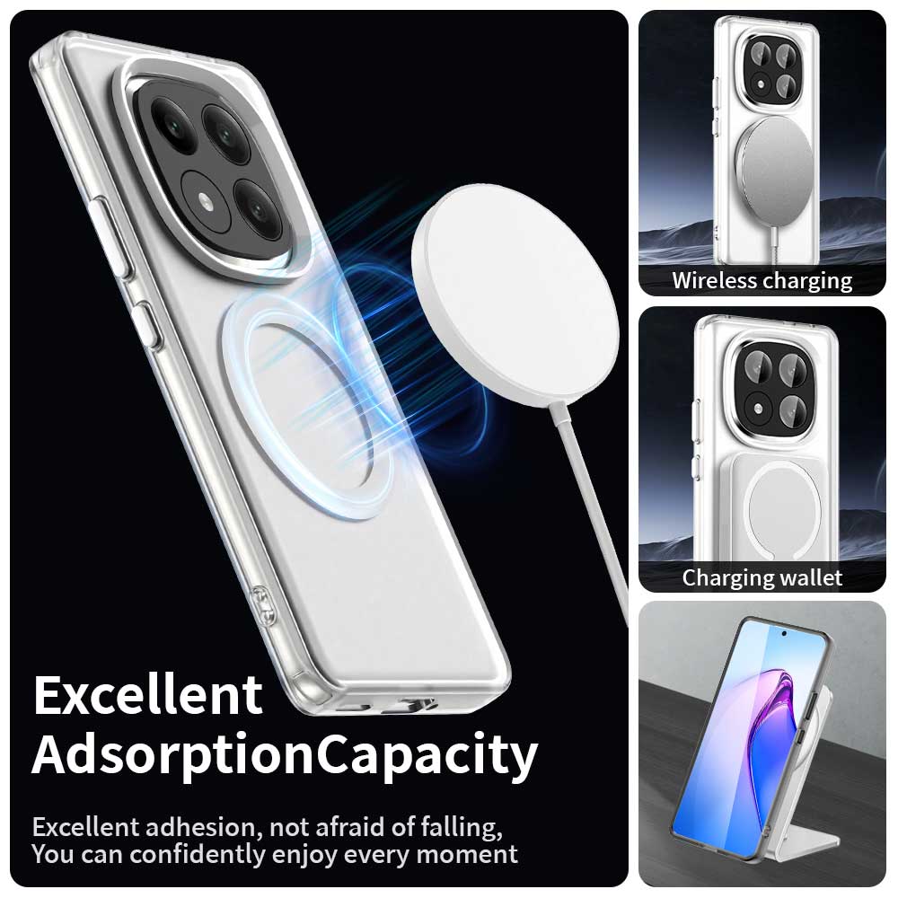 Für Xiaomi Redmi Note 14 Pro+ 5G Hülle Kompatibel mit MagSafe PC+TPU+PET Anti-Sturz Handyhülle