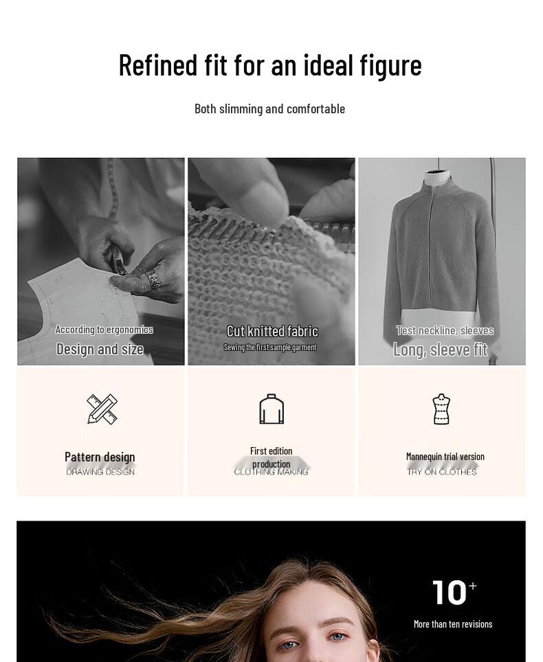 Sancai 2025 Winter Lapel Raglan Sleeve Knit Cardigan