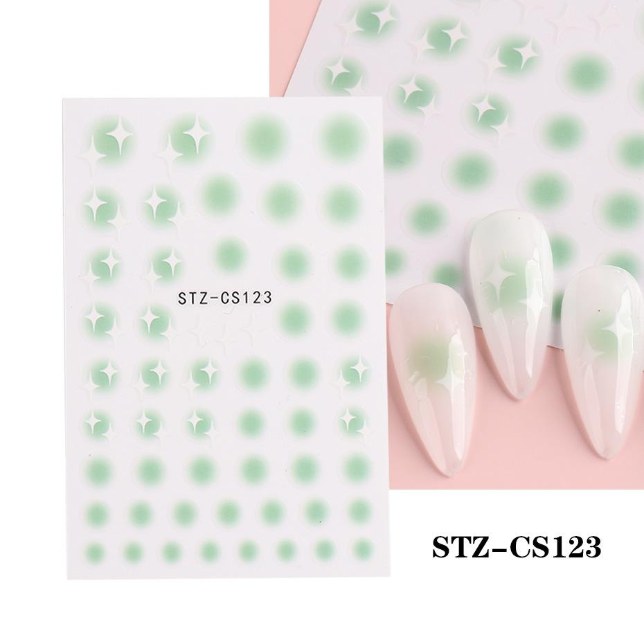 Наклейка для наращивания ногтей Пудра Румяна Love Red Halo Dye Постепенный натуральный — фото 9