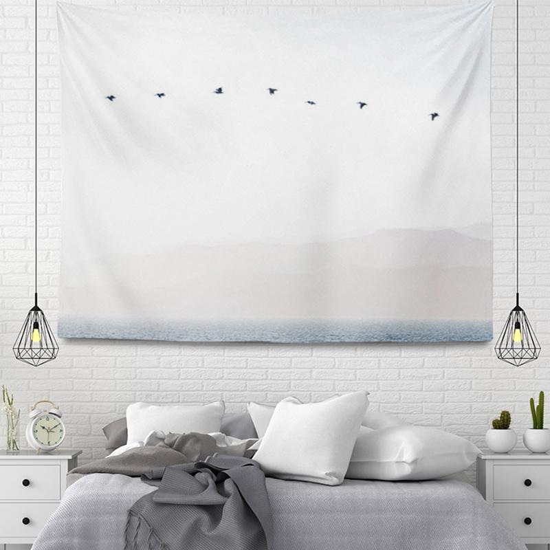 Bohemian Ornaments Large Fabric Tapestry Sea Beach Landscape Wall Aesthetic Room Decor Bedroom Living Home
