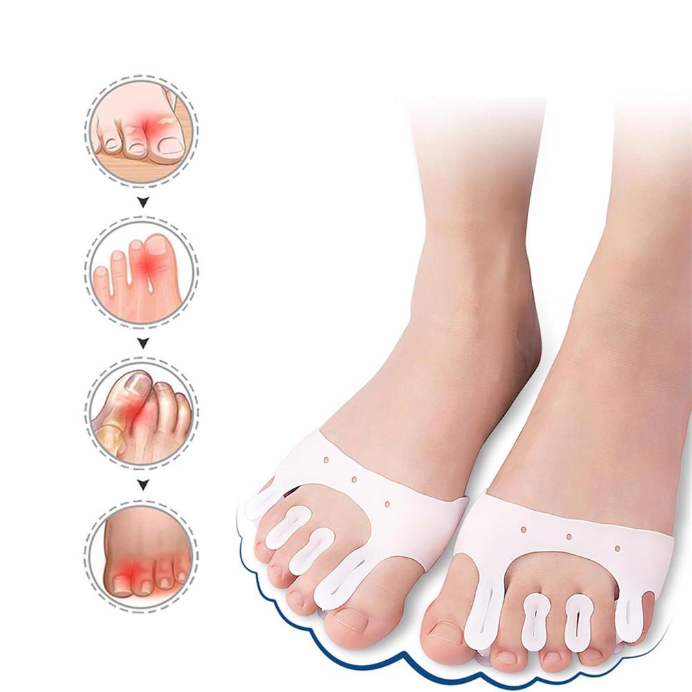 3 Pairs Five-Hole Metatarsal Pads - Silicone Foot Pads for Toe Alignment, Pain Relief & Comfort for Metatarsalgia, Neuroma & Bunions