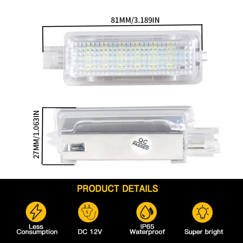 1pc/2pcs For Ford Escape Kuga 2013-2020 Focus 2012-2018LED Trunk Luggage Compartment Interior Led Lights Bright White Error Free