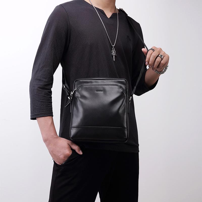 

Men s Genuine Leather Crossbody Shoulder Bag - Soft Cowhide for Business