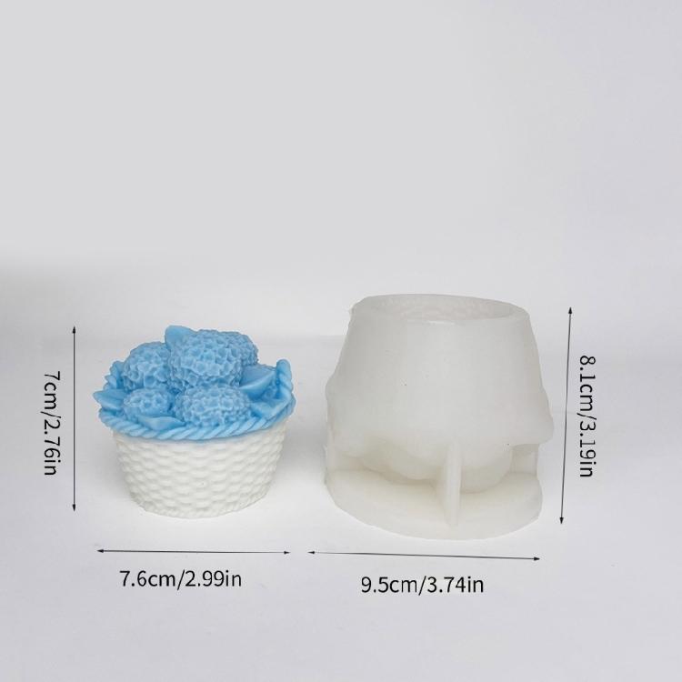 Hortensienkorb Kerzenformen 3D Silikonform Schokolade Kuchen Süßigkeiten Dekoration für Modeliebhaber