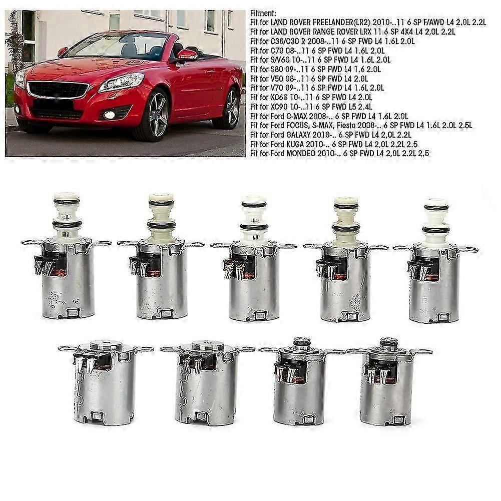 9Pcs Transmission Solenoid Kit 6 Speed MPS6 6DCT450 Fit for Ford CMAx GALAXy KUGa MONDEo FOCUS
