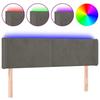 VidaXL Tête de Lit à LED Meuble de Chambre à Coucher Accessoire de Lit Double Tête de Cadre de Lit Intérieur Gris Foncé 3123005