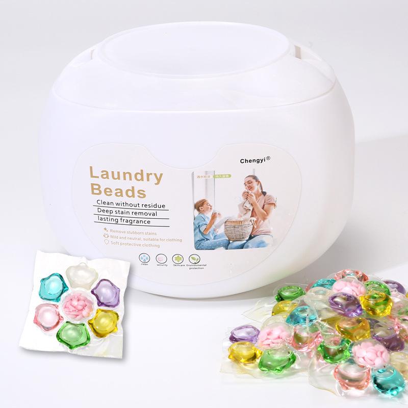 30/50pcs Laundry Beads Long-lasting Concentrated Aroma Water-soluble Softener for Home Family Dormitory Clothes Cleaning Washing