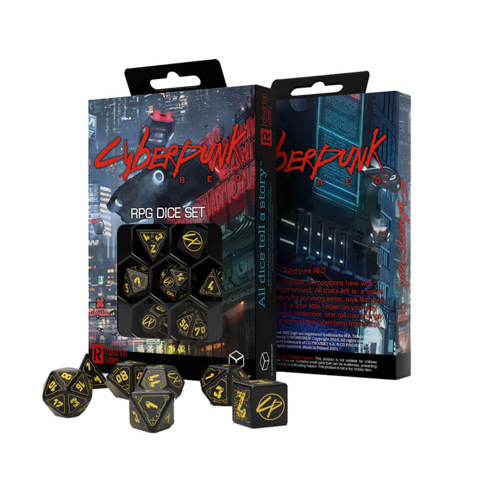Q Workshop Cyberpunk Red Dice (Set of 7) (Wet Work)