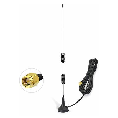 Antenna FM per autoradio SMA maschio Amplificatore di segnale Dispositivo di potenziamento del segnale per Bingfu Dual Band VHF UHF 136-174 MHz 400-470 MHz
