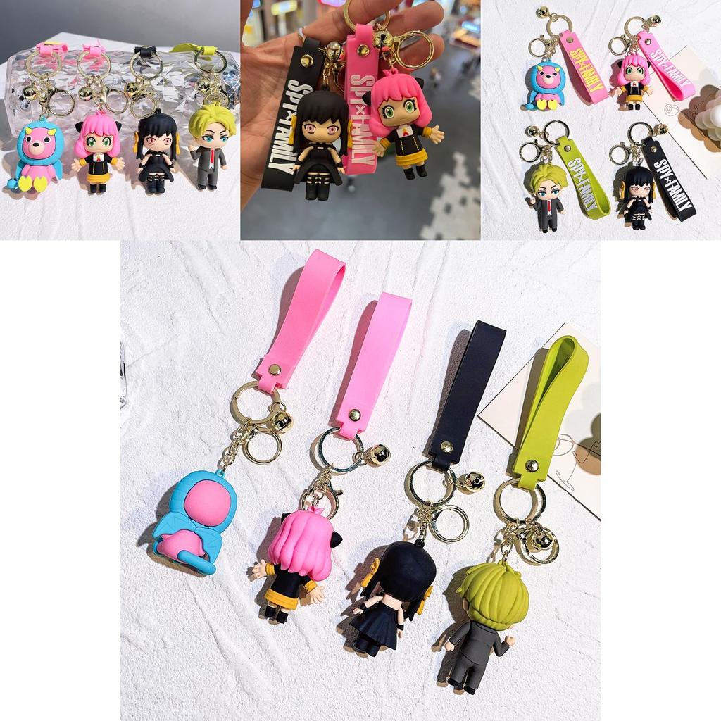 Adorable Spy Family Keychain Anya Figurines Silicone Model American Style Gift