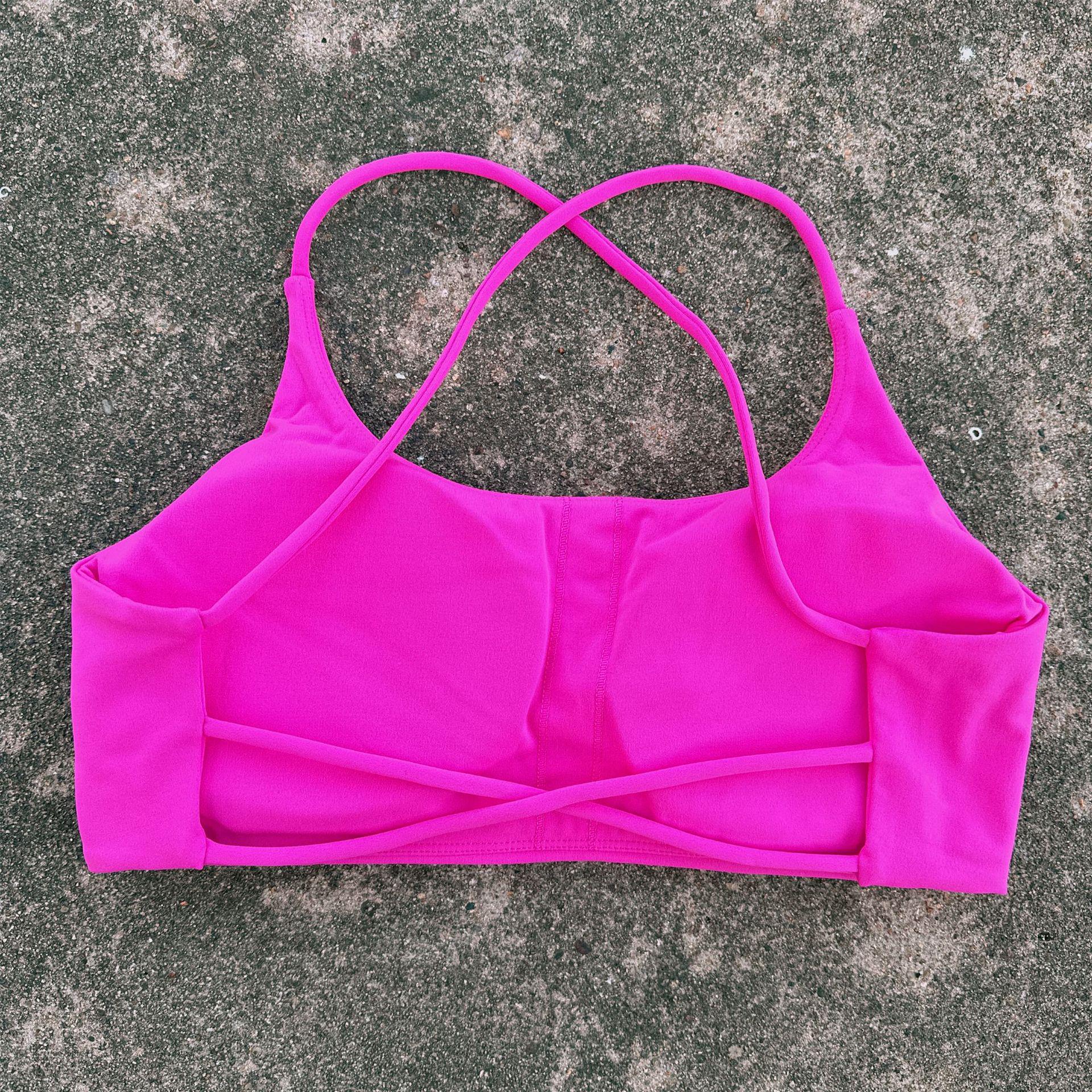 

Популярный однотонный мягкий нюдовый спортивный бюстгальтер - Высокоэластичный, ударопрочный, быстросохнущий фитнес-топ Large