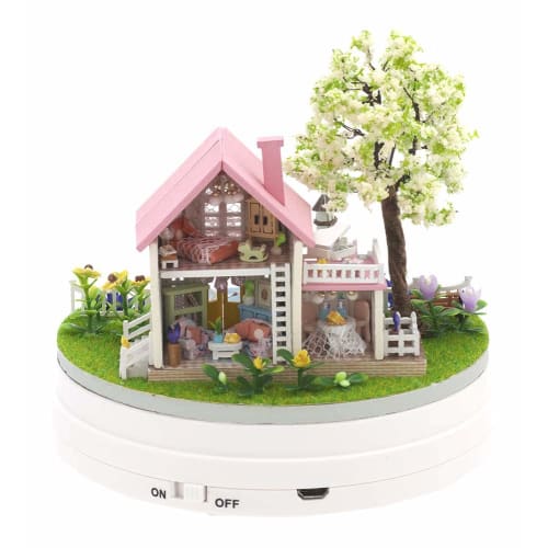 Yanoman Dollhouse Miniature: U Waterside Cottage 516-22 with Japanese Instructions and Self-Adhesive