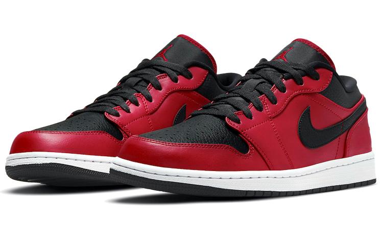 Air Jordan 1 Low 'Reverse Bred Pebbled Swoosh' 553558-605