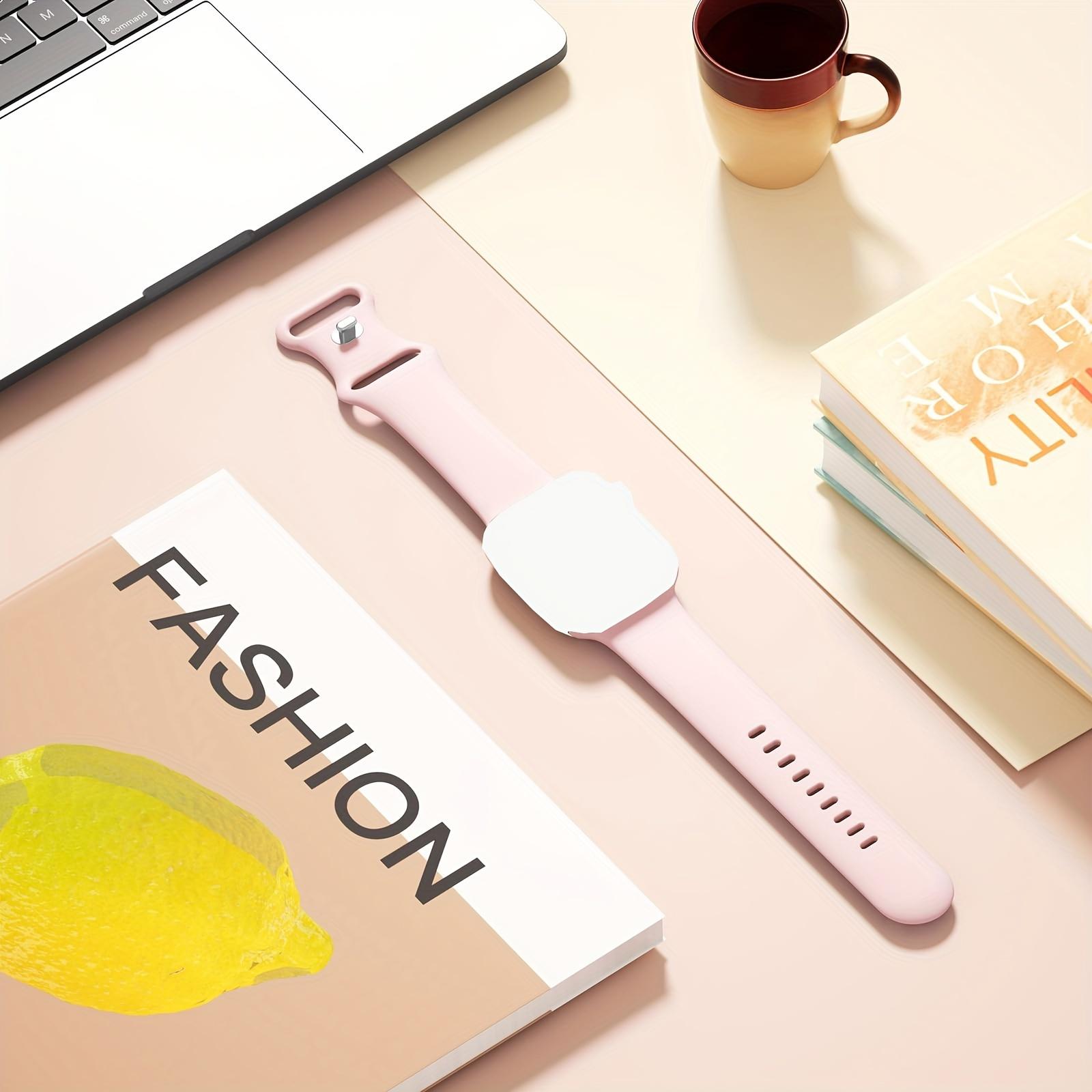 

Силіконові ремінці для спортивних годинників, сумісні з ремінцем Apple Watch, м’які водонепроникні браслети для серії IWatch 42-44-45-49mm рожевий