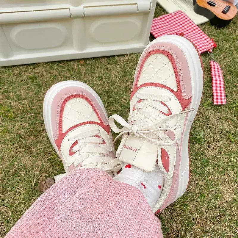 Fashion Summer New Women's Platform Shoes New Lace Up Low Top Sneaker for Women Outdoor Women's Casual Sports Shoes Zapatos De Mujer