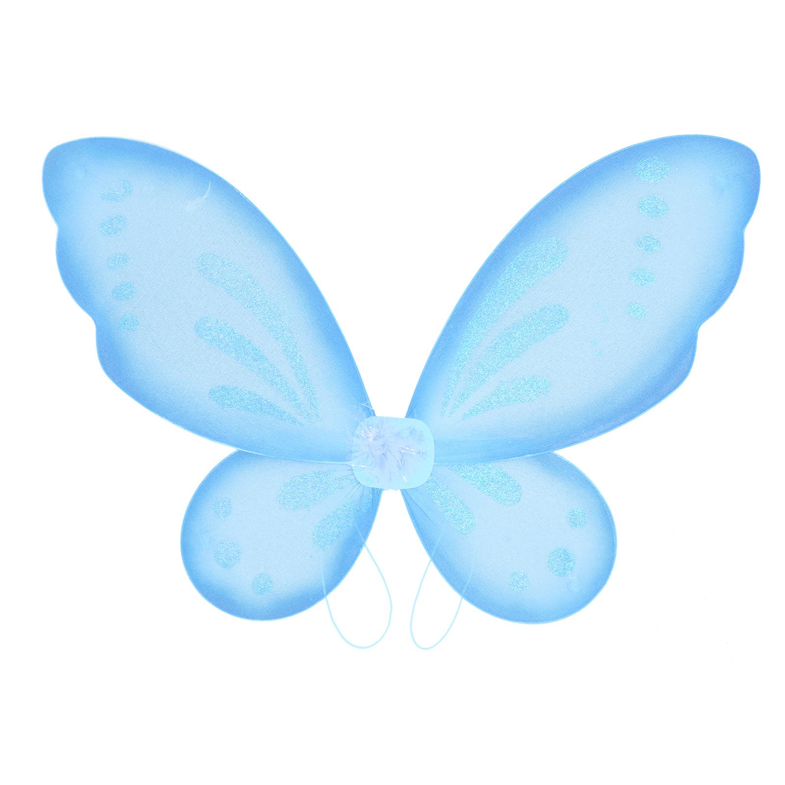 

Fairy Wings Kids Girls Dress up Wings Halloween Birthday Party Angel Wing Cosplay Costume Accessories One Size синій