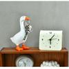 Magnetic Goose Key Holder - Resin Desk Decor For Office Home, Cute Duck Figurine With Tool Rack