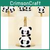 Cute Panda Plush Keychain Charming Couple Bag Ornament Short Plush Toy Gift