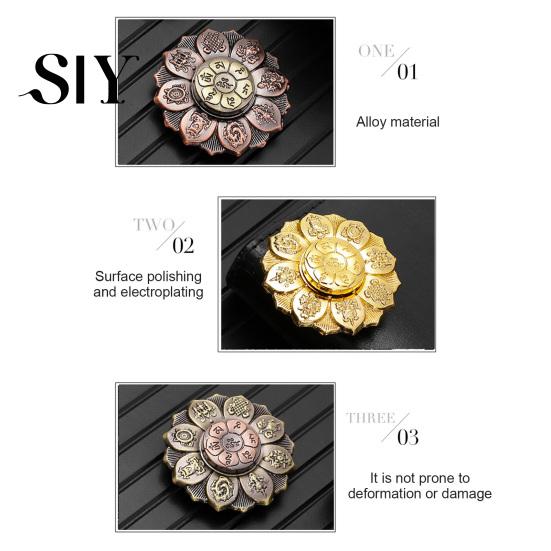 Spinner Sensory Toy 1/2Pcs Meditation Buddha Lotus Fidget Stress Anxiety Relief Metal Teens Adults Fingertip Gyroscope Portable Travel Spinning
